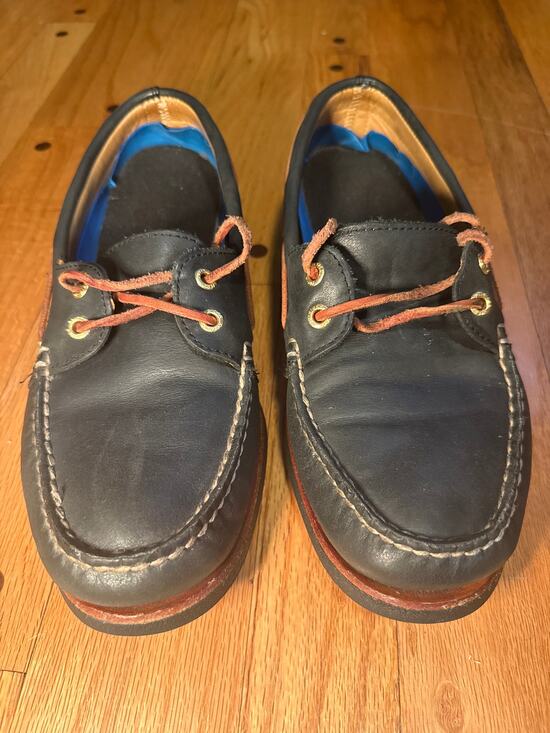 Sperry Gold Cup Boat Shoes Navy Leather Mens Sz 9.5 Authentic main image 4